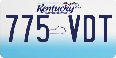 KY license plate 775VDT