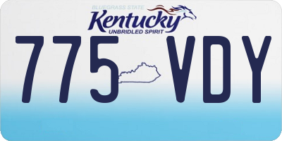 KY license plate 775VDY