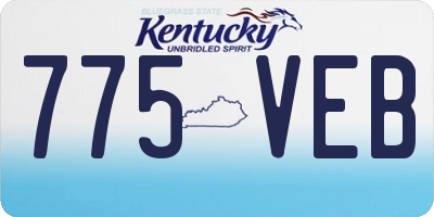 KY license plate 775VEB
