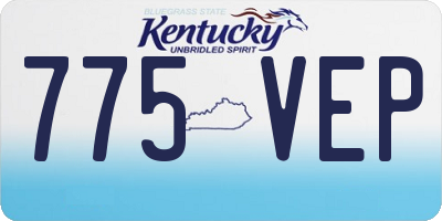 KY license plate 775VEP
