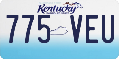 KY license plate 775VEU
