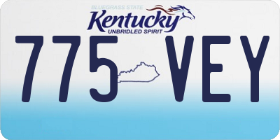 KY license plate 775VEY