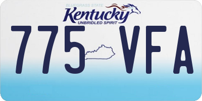KY license plate 775VFA
