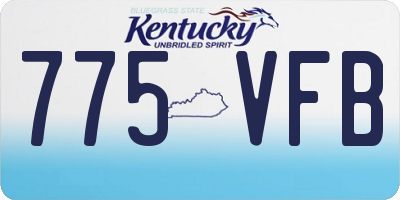 KY license plate 775VFB