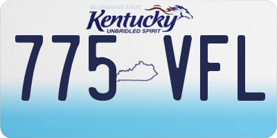 KY license plate 775VFL