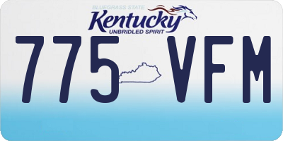 KY license plate 775VFM