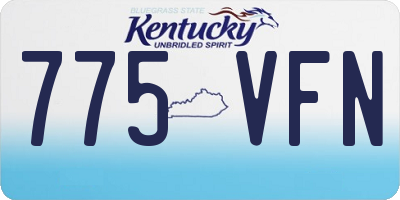 KY license plate 775VFN