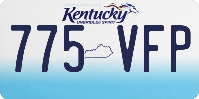 KY license plate 775VFP
