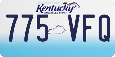KY license plate 775VFQ