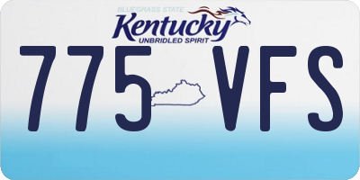 KY license plate 775VFS