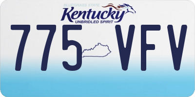 KY license plate 775VFV