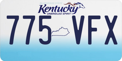 KY license plate 775VFX