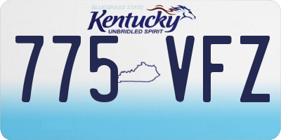KY license plate 775VFZ