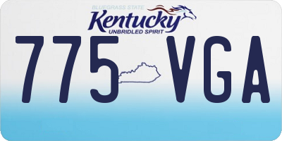 KY license plate 775VGA