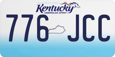 KY license plate 776JCC