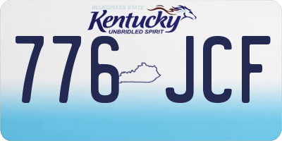 KY license plate 776JCF