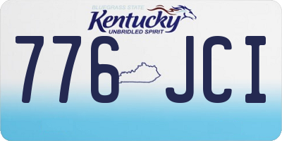 KY license plate 776JCI