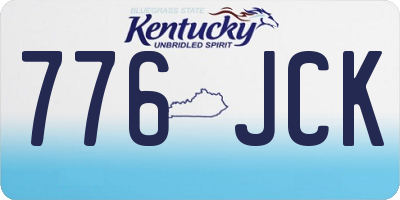 KY license plate 776JCK