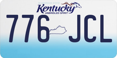 KY license plate 776JCL