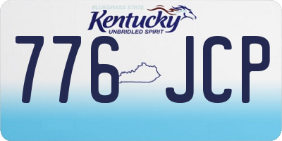 KY license plate 776JCP