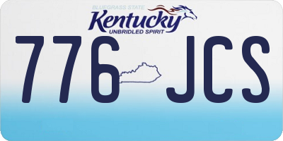 KY license plate 776JCS