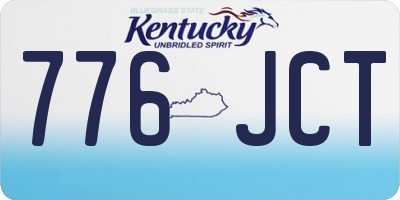 KY license plate 776JCT