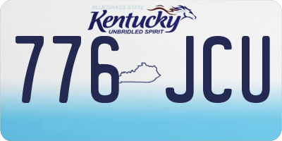 KY license plate 776JCU