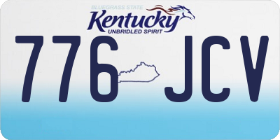 KY license plate 776JCV