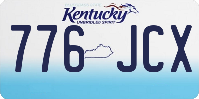 KY license plate 776JCX