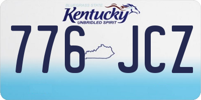 KY license plate 776JCZ