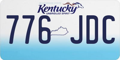 KY license plate 776JDC