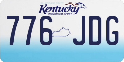 KY license plate 776JDG