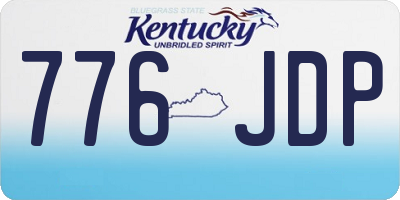 KY license plate 776JDP