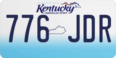 KY license plate 776JDR