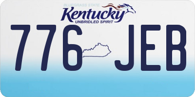 KY license plate 776JEB