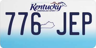 KY license plate 776JEP