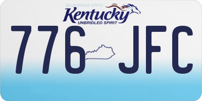 KY license plate 776JFC