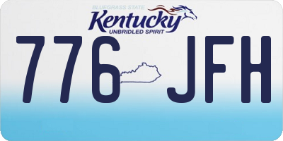 KY license plate 776JFH