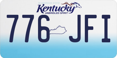 KY license plate 776JFI