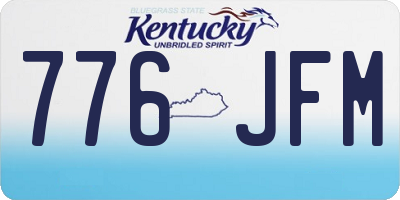 KY license plate 776JFM