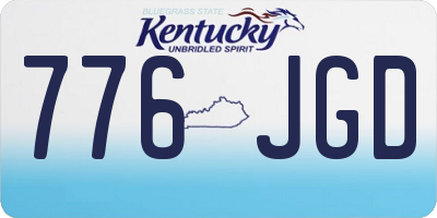 KY license plate 776JGD
