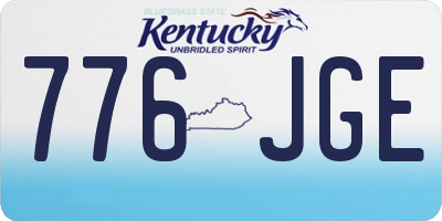 KY license plate 776JGE
