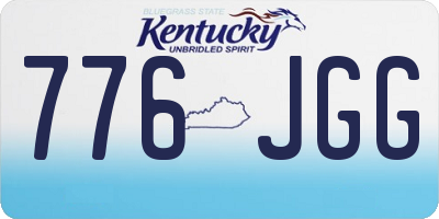 KY license plate 776JGG