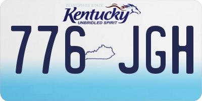 KY license plate 776JGH