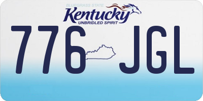 KY license plate 776JGL