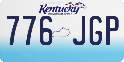 KY license plate 776JGP