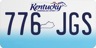 KY license plate 776JGS