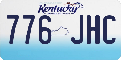 KY license plate 776JHC
