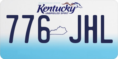 KY license plate 776JHL