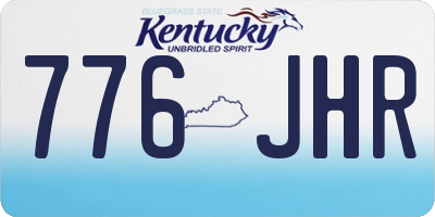 KY license plate 776JHR